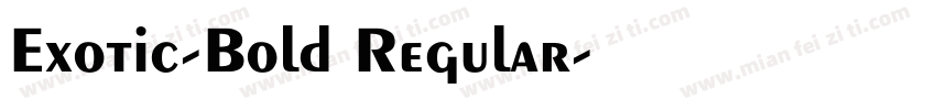 Exotic-Bold Regular字体转换
